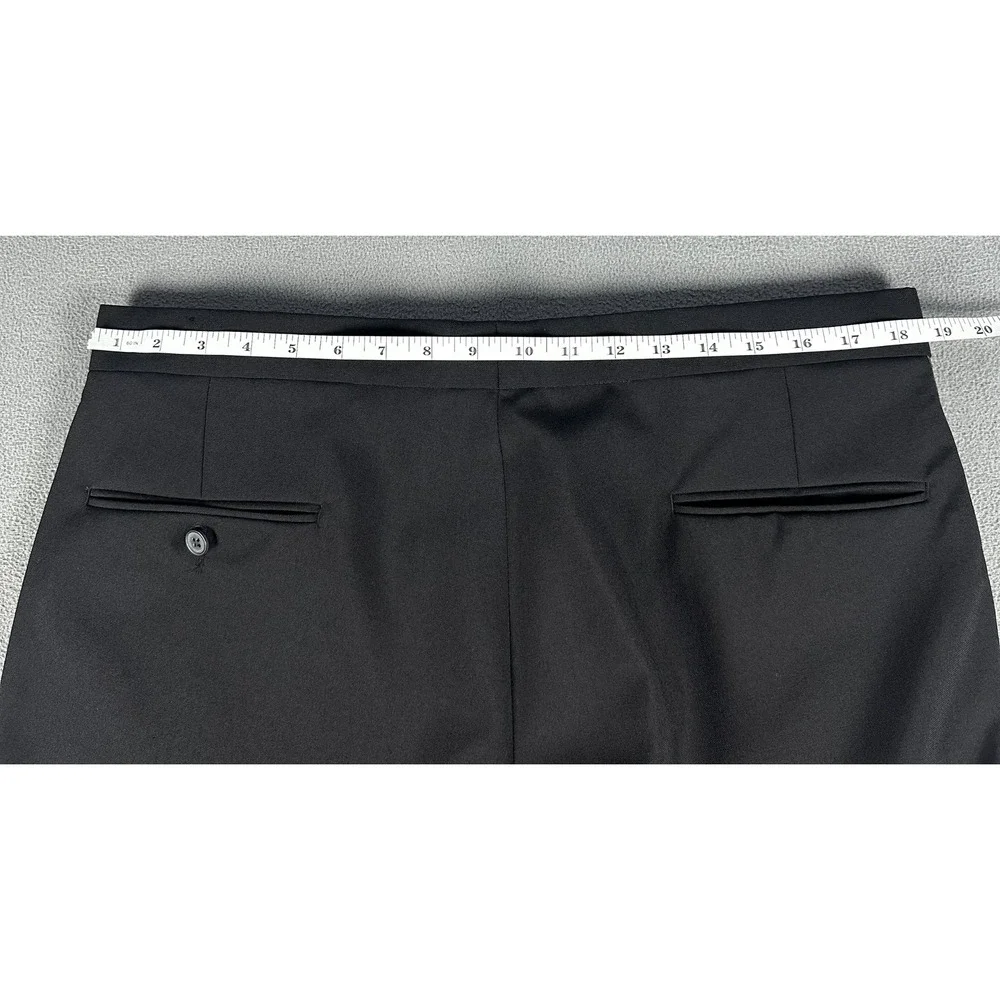 Hardwick Tuxedo Mens 44 Regular Black Worsted Wool 36x30 Pants USA Made